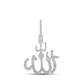 10kt Yellow Gold Men's Round Diamond Allah Islam Charm Pendant - 2 Cttw | Splendid Jewellery - Splendid Jewellery