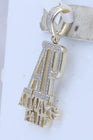10kt Yellow Gold Men's Round Diamond Always Paid Charm Pendant 1/2 Cttw - Splendid Jewellery