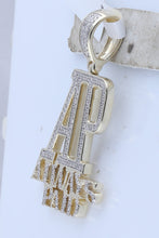 Load image into Gallery viewer, 10kt Yellow Gold Men's Round Diamond Always Paid Charm Pendant 1/2 Cttw Side view from the 10Kt Yellow Gold Mens Round Diamond Always Paid Charm Pendant 1 2 Cttwpin285844 collection by Splendid Jewellery