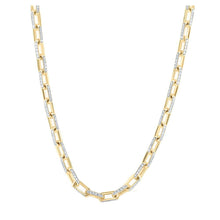 Load image into Gallery viewer, 10kt Yellow Gold Men's Round Diamond Anchor Link Chain Necklace - 10 Cttw - Splendid Jewellery