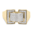 10kt Yellow Gold Men's Round Diamond Arched Fashion Ring - A Dazzling Statement Piece - Splendid Jewellery