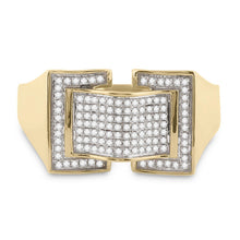Load image into Gallery viewer, 10kt Yellow Gold Men's Round Diamond Arched Fashion Ring - A Dazzling Statement Piece - Splendid Jewellery