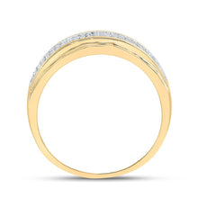 Load image into Gallery viewer, 10kt Yellow Gold Men's Round Diamond Band Ring 1/3 Cttw - Luxurious Elegance - Splendid Jewellery