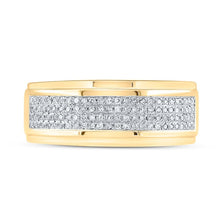 Load image into Gallery viewer, 10kt Yellow Gold Men's Round Diamond Band Ring 1/3 Cttw - Luxurious Elegance - Splendid Jewellery