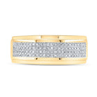10kt Yellow Gold Men's Round Diamond Band Ring 1/3 Cttw - Luxurious Elegance - Splendid Jewellery