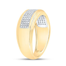 Load image into Gallery viewer, 10kt Yellow Gold Men's Round Diamond Band Ring 1/3 Cttw - Luxurious Elegance - Splendid Jewellery