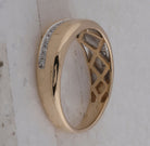 10kt Yellow Gold Men's Round Diamond Band Ring 1/6 Cttw - A Dazzling Statement of Masculine Elegance - Splendid Jewellery