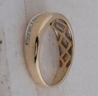 10kt Yellow Gold Men's Round Diamond Band Ring 1/6 Cttw - A Dazzling Statement of Masculine Elegance - Splendid Jewellery