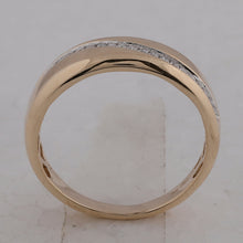 Load image into Gallery viewer, 10kt Yellow Gold Men's Round Diamond Band Ring 1/6 Cttw - A Dazzling Statement of Masculine Elegance - Splendid Jewellery