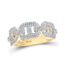Load image into Gallery viewer, 10kt Yellow Gold Men's Round Diamond Band Ring 5/8 Cttw - A Timeless Treasure for the Modern Gentleman - Splendid Jewellery