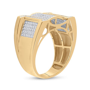 10kt Yellow Gold Men's Round Diamond Band Ring - 5/8 Cttw | Splendid Jewellery - Splendid Jewellery