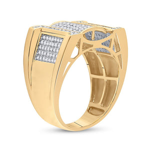 10kt Yellow Gold Men's Round Diamond Band Ring - 5/8 Cttw | Splendid Jewellery - Splendid Jewellery