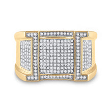 Load image into Gallery viewer, 10kt Yellow Gold Men&#39;s Round Diamond Band Ring - 5/8 Cttw | Splendid Jewellery Front view from the 10Kt Yellow Gold Mens Round Diamond Band Ring 5 8 Cttwpin288086 collection by Splendid Jewellery