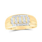 10kt Yellow Gold Men's Round Diamond Band Ring - Elegant and Masculine Sparkle - Splendid Jewellery