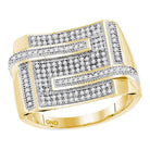 10kt Yellow Gold Men's Round Diamond Band Ring - Elegant Brilliance - Splendid Jewellery