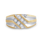 10kt Yellow Gold Men's Round Diamond Band Ring - Exquisite Brilliance - Splendid Jewellery