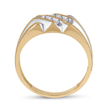 Load image into Gallery viewer, 10kt Yellow Gold Men&#39;s Round Diamond Band Ring - Exquisite Brilliance Side 2 view from the 10Kt Yellow Gold Mens Round Diamond Band Ring 1 4 Cttwpin72100 collection by Splendid Jewellery