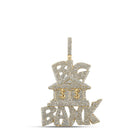 10kt Yellow Gold Men's Round Diamond Big Bank Money Charm Pendant - 7 - 3/4 Cttw - Splendid Jewellery