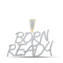 Load image into Gallery viewer, 10kt Yellow Gold Men's Round Diamond Born Ready Charm Pendant - 1 - 1/3 Cttw - Splendid Jewellery