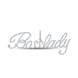 10kt Yellow Gold Men's Round Diamond Boss Lady Charm Pendant 1 - 1/2 Cttw | Splendid Jewellery - Splendid Jewellery
