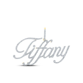 10kt Yellow Gold Men's Round Diamond Charm Pendant - 1 Cttw | Splendid Jewellery - Splendid Jewellery