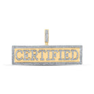 10kt Yellow Gold Men's Round Diamond Charm Pendant - 1 Cttw | Splendid Jewellery - Splendid Jewellery