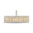 10kt Yellow Gold Men's Round Diamond Charm Pendant - 1 Cttw | Splendid Jewellery - Splendid Jewellery