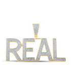 10kt Yellow Gold Men's Round Diamond Charm Pendant - 1 Cttw | Splendid Jewellery - Splendid Jewellery