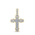 10kt Yellow Gold Men's Round Diamond Charm Pendant - 1/2 Cttw | Splendid Jewellery - Splendid Jewellery