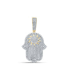 10kt Yellow Gold Men's Round Diamond Charm Pendant - Exquisite Brilliance - Splendid Jewellery