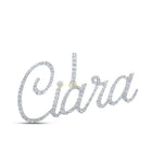 10kt Yellow Gold Men's Round Diamond Ciara Charm Pendant - 3/4 Cttw | Splendid Jewellery - Splendid Jewellery