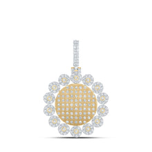 Load image into Gallery viewer, 10kt Yellow Gold Men's Round Diamond Circle Charm Pendant - 3 - 1/3 Cttw | Splendid Jewellery - Splendid Jewellery