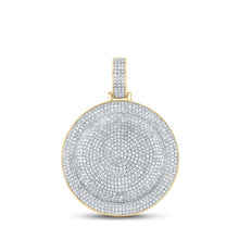 Load image into Gallery viewer, 10kt Yellow Gold Men's Round Diamond Circle Charm Pendant - Exquisite Brilliance - Splendid Jewellery