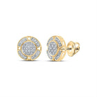 10kt Yellow Gold Men's Round Diamond Circle Earrings - Captivating Brilliance - Splendid Jewellery