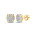 10kt Yellow Gold Men's Round Diamond Circle Earrings - Captivating Brilliance - Splendid Jewellery