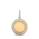 10kt Yellow Gold Men's Round Diamond Circle Memory Charm Pendant - 2 - 3/4 Cttw | Splendid Jewellery - Splendid Jewellery