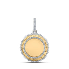 Load image into Gallery viewer, 10kt Yellow Gold Men's Round Diamond Circle Memory Charm Pendant - 2 - 3/4 Cttw | Splendid Jewellery - Splendid Jewellery