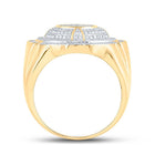 10kt Yellow Gold Men's Round Diamond Circle Ring - 3/4 Cttw | Splendid Jewellery - Splendid Jewellery