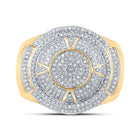 10kt Yellow Gold Men's Round Diamond Circle Ring - 3/4 Cttw | Splendid Jewellery - Splendid Jewellery
