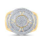 10kt Yellow Gold Men's Round Diamond Circle Ring - 3/4 Cttw | Splendid Jewellery Front view from the 10Kt Yellow Gold Mens Round Diamond Circle Ring 3 4 Cttwpin210781 collection by Splendid Jewellery