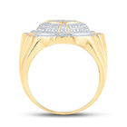 10kt Yellow Gold Men's Round Diamond Circle Ring - 3/4 Cttw | Splendid Jewellery Side view from the 10Kt Yellow Gold Mens Round Diamond Circle Ring 3 4 Cttwpin210781 collection by Splendid Jewellery