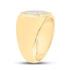10kt Yellow Gold Men's Round Diamond Circle Ring - Captivating Brilliance Side 2 view from the 10Kt Yellow Gold Mens Round Diamond Circle Ring 1 3 Cttwpin210784 collection by Splendid Jewellery