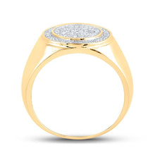 Load image into Gallery viewer, 10kt Yellow Gold Men's Round Diamond Circle Ring - Captivating Brilliance - Splendid Jewellery