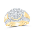10kt Yellow Gold Men's Round Diamond Circle Ring - Captivating Elegance - Splendid Jewellery