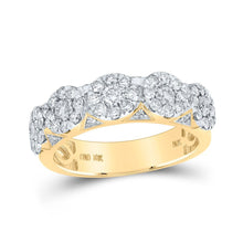 Load image into Gallery viewer, 10kt Yellow Gold Mens Round Diamond Cluster Band Ring 1 - 1/2 Cttw | Splendid Jewellery - Splendid Jewellery