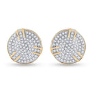 10kt Yellow Gold Men's Round Diamond Cluster Earrings - 1/2 Cttw | Exquisite Brilliance - Splendid Jewellery