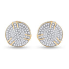 10kt Yellow Gold Men's Round Diamond Cluster Earrings - 1/2 Cttw | Exquisite Brilliance - Splendid Jewellery