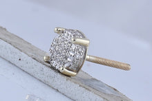 Load image into Gallery viewer, 10kt Yellow Gold Men's Round Diamond Cluster Earrings - Sparkling Brilliance - Splendid Jewellery