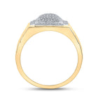 10kt Yellow Gold Men's Round Diamond Cluster Ring - 1/2 Cttw | Splendid Jewellery - Splendid Jewellery