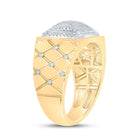 10kt Yellow Gold Men's Round Diamond Cluster Ring - 1/2 Cttw | Splendid Jewellery Side 2 view from the 10Kt Yellow Gold Mens Round Diamond Cluster Ring 1 2 Cttwpin210177 collection by Splendid Jewellery